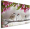 Muralo Leinwandbilder 30x20 Tiere Vögel Spatzen Leinwand Wandbild Kunstdruck Federn Wild Natur Flora Schlafzimmer Wohnzimmer Wanddekoration Design XXL 934 Br. 30 cm x Hö. 20 cm