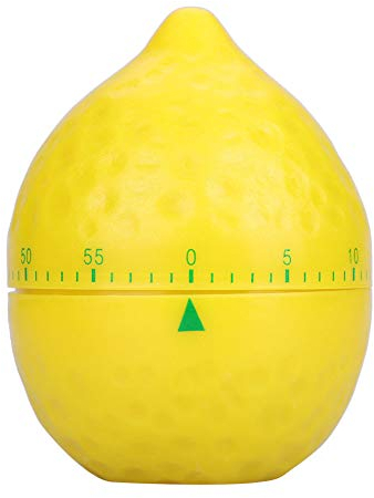 Lemon Cooking Timer, Mechanical Kitchen Timer Manual Lemon Shaped Counter, 60 Minuten Household Cooking Timing Tool, 6.2x6.2x8cm
