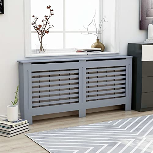 Susany Heizkörperverkleidung Heizkörperabdeckung Heizungsverkleidung Heizung Heizkörper Abdeckung MDF Anthrazit 172 x 19 x 81 cm