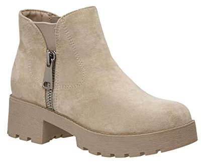 Dunes Damen Hecht Schlupfstiefel, Braungrau - Taupe Suede, 40 EU