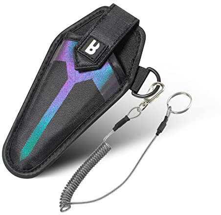 Booms Fishing P05 Fishing Pliers Sheath with Coiled Lanyard, Saltwater Fishing Tool Holder, 5.9 Tool Holster Suitable for 4.9 ~ 6.9 Pliers and Tools