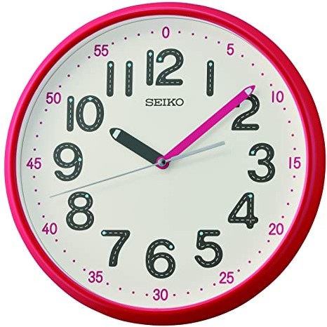 Seiko Wanduhr Kunststoff rot QXA793R