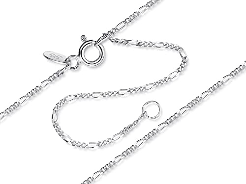 Bauchkette Figaro, Bikinikette, 1,4mm Breite - 925 Silber, in vielen Längen verfügbar