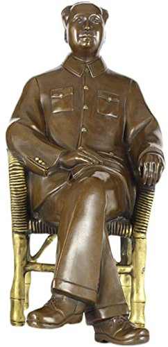 YTOOZ Weltstar-Statue, Mao Zedong-Charaktermodell, gelbes Kupfer, antikes Handwerk, Gedenksammlung, Heimbüro, Schreibtisch, Ausstellung, Dekoration, Geschenk