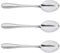 Tradineur - Set de 3 cucharas soperas de acero inoxidable, cucharas de mesa clásicas para sopas, caldos, potajes, 19,5 cm