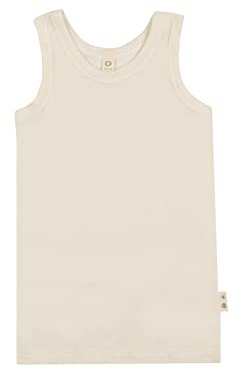 Dilling Kinder Unterhemd aus 70% Bio-Merinowolle & 30% Maulbeerseide – Unisex Wolle-Seide Tanktop – Natürlich Temperaturausgleichend & Hautfreundlich