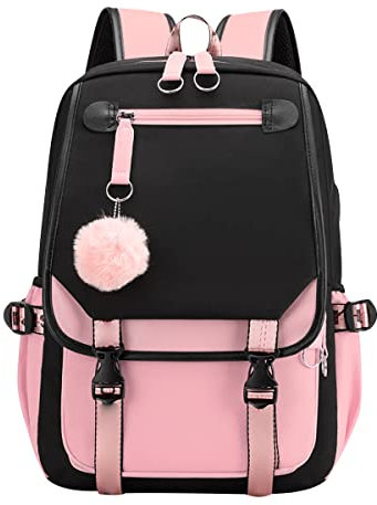 Schulrucksack Süßer Schulrucksack Ultraleichter Freizeitrucksack Männer Frauen Wasserabweisender Tagesrucksack Rucksack Schule Wandern Camping Reisen Leichter Outdoor Schwarzer Fächer Douyin 2 M