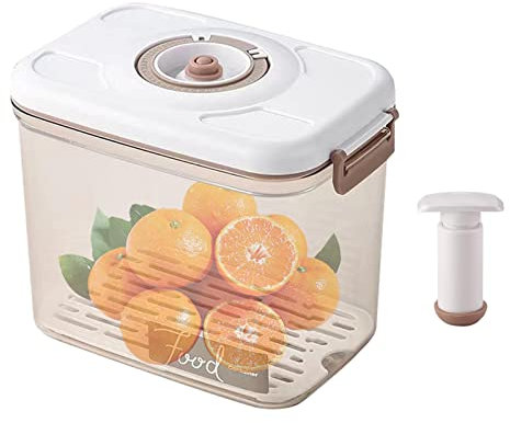 Vacuum Food Storage Containers with Vacuum Pump, Vacuum Containers for Food Storage, Vacuum Storage System Set, Refrigerator Storage Box, Dishwasher and Freezer Safe, 2.7L