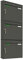 AL Briefkastensysteme Basic 3er Briefkasten DB 703 Eisenglimmer Grau 3 Fach DIN A4 wetterfest Briefkastenanlage mit Posthaltebügel und 2 Namensschildern