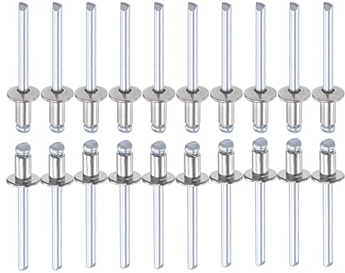 DTGN 5mmx8mm (DxL) Blinde Nieten - 100Pack - Gut für Maschinen Verbindung - 304 Edelstahl Kuppel Offene Endniete
