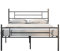 Novilla Bettrahmen 120 x 200 cm, Bettgestell mit Lattenrost, Modern Bettgestelle, Metallbett mit Kopfteil für Schlafzimmer ästezimmer, Schwarz
