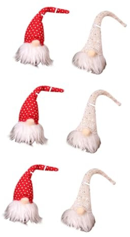 DOITOOL 6 Stk Geführte Weihnachtspuppenverzierung Veranda Weihnachtsschmuck Weihnachten Hängende Gnome Ornamente Decoraciones Para Sala De Casa Wohnkultur Led Hängende Ornamente
