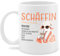 Tasse Tassen 325ml - Job & Beruf - Schäffin I Chefin Geschenk I Anführerin I Leiterin I Vorgesetzte I Lustig I Witzig I Weihnachten - 325 ml - Weiß - kaffeebecher sprüche arbeit schaf haferl