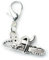 Miniblings Kettensäge Charm Anhänger Motorsäge Säge Werkzeug Baumsäge silber - Handmade Modeschmuck I Kettenanhänger versilbert - Bettelanhänger Bettelarmband - Anhänger für Armband