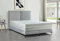 Tesla Dreams Boxspringbett 160x200 Loris, Taschenfederkern-Matratzenhöhe 30 cm H2/H3,Unterbau Taschenfederkern, Premium-Hotelbett Grau
