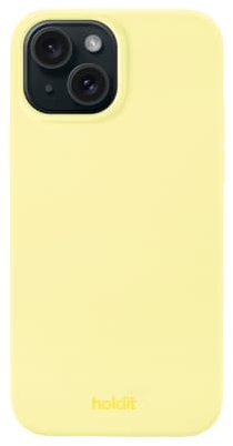 holdit Silikonhülle iPhone 14/13-0,8mm Ultra dünn Handyhülle Silikon - Trendy Slim Silicone case mit Voller Schutz (erhöhte Kante für Kameraschutz) - Lemonade