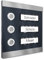 Graviers Design Aufputz Türklingel für Mehrfamilienhaus 3 Namensschilder austauschbar - V2A Edelstahl Klingel 140x150 mm - Name Beleuchtung wählbar LED Taster Klingelplatte