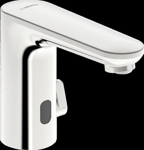 Hansa Hansaelectra Safety Mitigeur de lavabo, sans contact, alimentation par pile, hauteur 135 mm, Bluetooth, 92602219