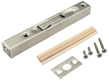 YHXiXi 6'' Flush Bolt French Door Lock Concealed Bolt Latch for Double Doors, Flip Lever Mechanism Door Top/Bottom Lock for Sliding/Patio/Storm Doors, Silver