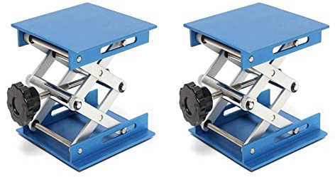 BOLAXHCA 2Stck 4 Aluminium Legierung Labor Hubtisch Schere Heber HebebüHne/Klappbare Hubtisch Pad Höhenkontrolle