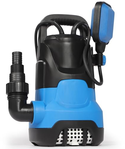 Submersible Pump,400w 7500L/H,Water Pump to Empty Hot Tube,Electric Submersible Water Pump Adjustable Float Switch for Garden,Ditches Pond,Tub, Home