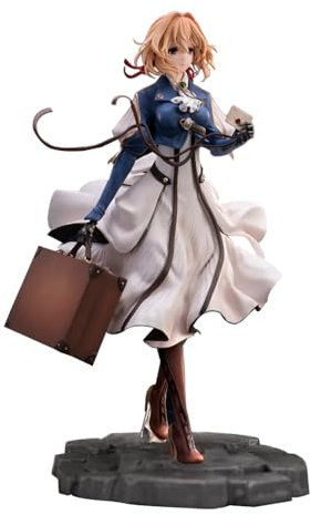 Tongyundacheng Violet Evergarden Anime Figure,25cm Violet Evergarden Action Figure Standing Model PVC Character Statue Ornament Collectible Gifts