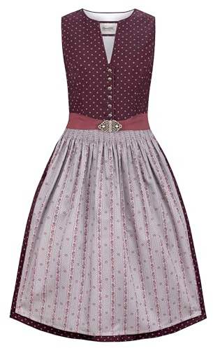 Stockerpoint Damen Dirndl Heidi I Größe 32-48 I Bequemes Trachtenkleid mit Schürze & liebevollen Details I Atmungsaktiv & pflegeleicht I Perfekt für Trachten & Festlichkeiten