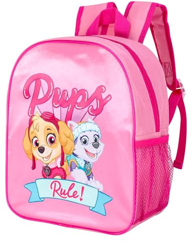 TDL Paw Patrol Mädchen Rucksack - Pink Pups Rule Leichte Schultasche mit Skye und Everest Design, verstellbaren Trägern und Netz-Seitentaschen - Perfekt für Kleinkinder und Vorschüler, rose, 36