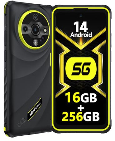 Ulefone Armor X31 Pro 5G Rugged Phone, 16GB RAM+256GB ROM+2TB, 120Hz 6.56, 64MP+25MP Night Vision, Android 14, 6050mAh, IP68 Waterproof Dual Sim-Free & Unlocked Mobile Phones, 3-Card Slot, NFC Green