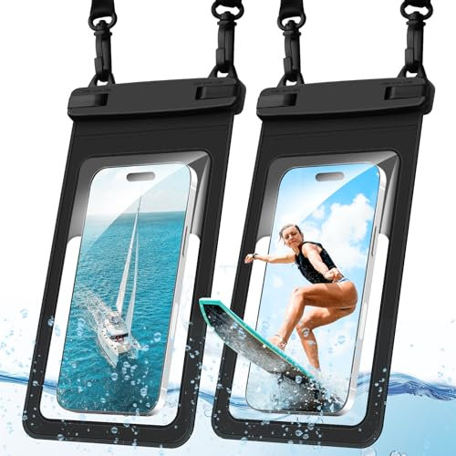 OFFCUP Waterproof Phone Pouch, 2 Pack IPX8 Waterproof Phone Case, Universal Swimming Underwater Dry Bag for iPhone 16 15 14 13 12 11 Pro Max XR X XS SE Samsung S24 S23 S22 Huawei up to 7.5