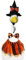 Disfraz de gansos para porche, sombrero de porche de Halloween, pajarita naranja, conjunto de falda, disfraz de escultura de animales, ideal para 23 pulgadas, festival, patio, exterior, terraza
