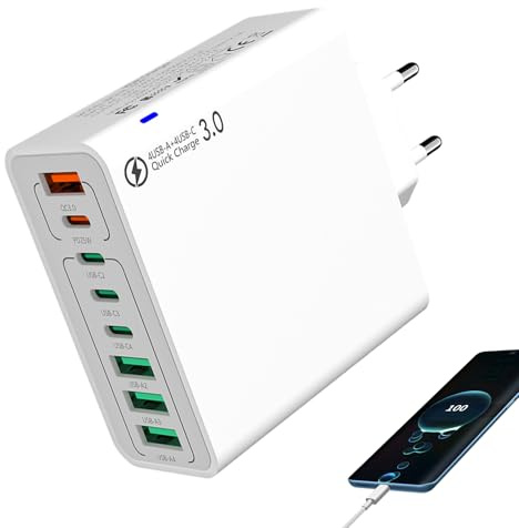 Ihdjasg Ladegerät - Handyladegerät,120W Mehrfachstecker Schnellladegerät für Telefon Laptop unterwegs Reisen