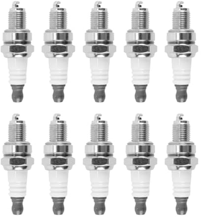 Durlo 10 PCS Zündkerzen, CMR7H Ersatzzündkerzen Für 2-Takt-Motoren, Kompatibel Mit Rasenmähern, Trimmern, Kettensägen Und Gebläsen