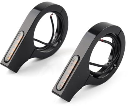 Bacar Clignotant de fourche à LED 46-50 mm pour moto, ambre, CNC, noi