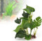 Txyk Plante d'aquarium Artificielle de 24cm d'aspect réaliste Ornement pour Aquarium Feuilles Vertes