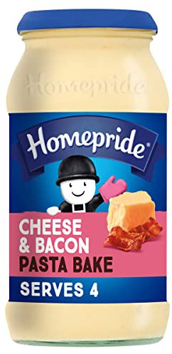 Homepride Cheese & Bacon Pasta Bake, 485 g Jar (Pack of 1)