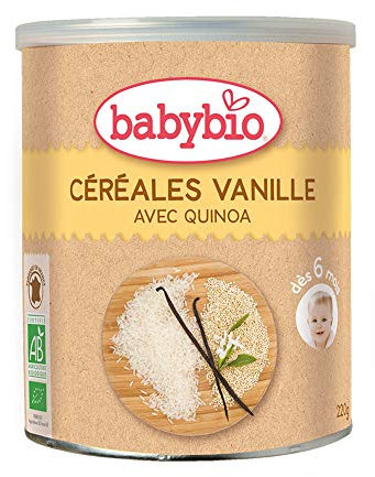 Papilla de Cereales y Vainilla babybio, 220 g
