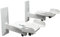 2 Stück Universal Lautsprecher Halterung - schwenkbar neigbar drehbar - bis 12 kg belastbar - Wandhalterung für Boxen WLAN Airplay Heimkino - 1 Paar weiß Modell: BH5W