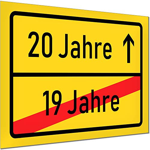 KAVARO 20 Geburtstag Geschenk oder Deko - Geschenke zum 20. Geburtstag Männer und Frauen