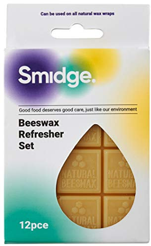 Smidge 12-Piece Beeswax Refresher Set - Revive Reusable Food Wraps, 100% Organic, Eco-Friendly Maintenance Kit for Beeswax Wraps, Extend Life & Sustainability