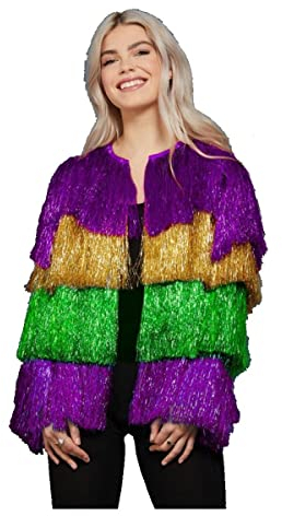 Smiffys Fever Lametta Mardi Gras Jacke