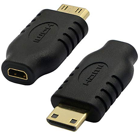 GINTOOYUN Lot de 2 adaptateurs micro HDMI femelle vers mini HDMI mâle, convertisseur micro HDMI type D vers mini HDMI type C pour appareil photo, carte graphique, tablette, etc