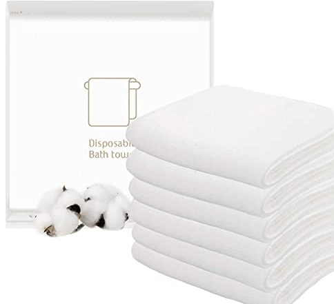 JINYUDOME Toalla de baño desechable paquete portátil para viajes hotel viaje camping uso suave toallas de lujo grandes, 27.5* 55 pulgadas, blanco 10 unidades