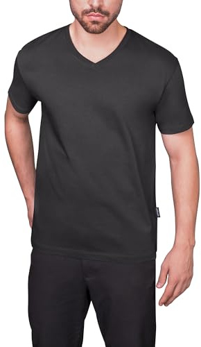 HRM Herren Luxury V-Neck Tee I Premium T-Shirt Herren V-Ausschnitt aus 100% Bio-Baumwolle I Basic T-Shirt bis 60°C waschbar I Hochwertige & nachhaltige Herren-Bekleidung