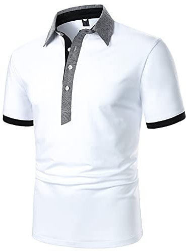 LAOLUO Polo Longue Manche Polo Manches Courtes Homme Polo uni Polo Coton Polo Taille Polo Beige Homme Polo Homme Rose Polo Bleu Ciel Homme Polo Maille Homme Polo Homme Luxe Polo Manche Longue Rugby