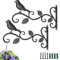 CATTY 2 Pièces Support Crochet Plante, Suspension Mural Crochet Plante, Support Plante Mural Balcon, Support à Crochet Mural Fer Pot Fleurs, pour Pots de Fleurs, Panier de Plantes, avec Vis
