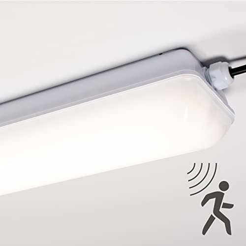 proventa MultiLED Feuchtraumleuchte IP65 Bewegungssensor Lichtfarbe und Dimmung einstellbar schlagfest IK09