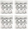 Kunststoff Weihnachtskugel Ø 8cm weiß Silber Deko Christbaumschmuck 4 Sets - 36 Kugeln