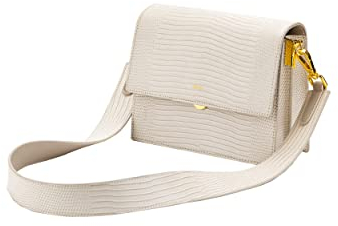 JW PEI Mini Flap Damen Umhängetaschen - Krokodilprägung Elfenbeinfarbe