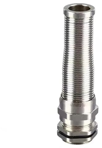 M20 Gewinde Frühling Kabelverschraubung für Verbinden 10mm-14mm Draht, Edelstahl Kabeldurchführung Anti-Biegen Elektrisch Leitungsverbinder mit Kontermutter